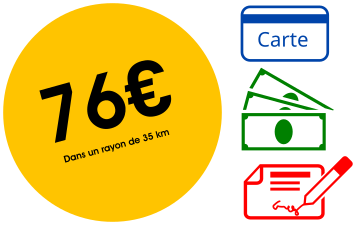 Ramonage à 76€ dans un rayon de 35 km autour de Wailly Les Arras